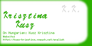 krisztina kusz business card